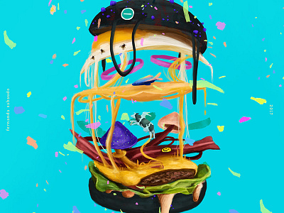 Burger Super Lecker animals arts brushes burger design digital painting drawing fun illustration painting photoshop surreal