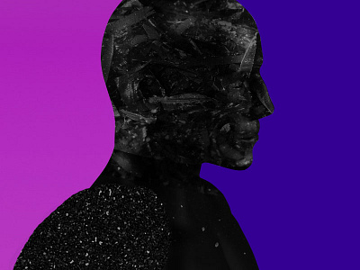 Darkmoon 3d black cinema4d dark experiment face guy human male purple textures