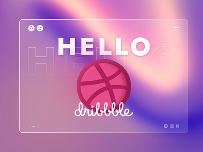 Hello Dribbble! design graphic design hello dribbble! ui ux