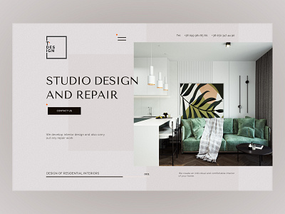 Studio design business design design studio header home landing main page modern site style web design website