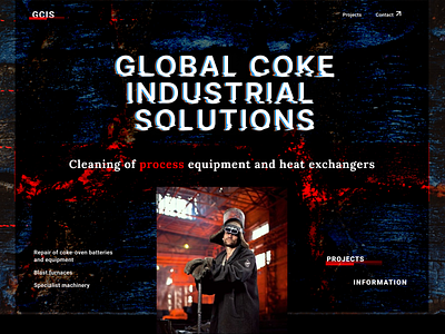Global CokeIndustrial Solutions coal coke corporate dark design global coke industrial solutions header industrial main main pages pages ui web web design