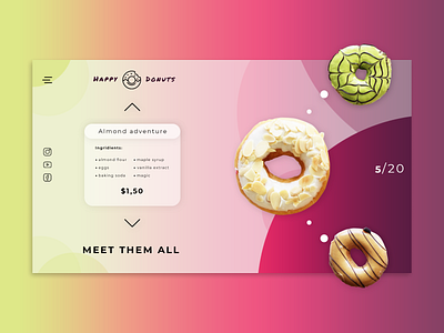 Delicious Donuts. Web Concept.