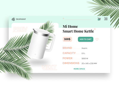 Online Shop Concept design flat kettle shopping ui ux web website