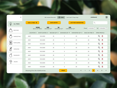 Tree Farm Management Web Application