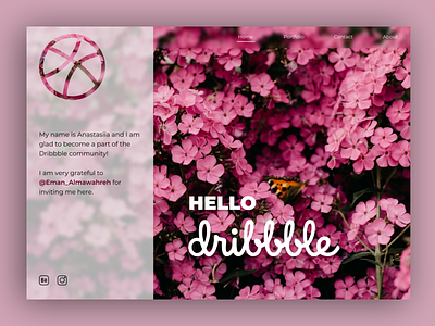Hello Dribbble design hello dribbble ui ux web