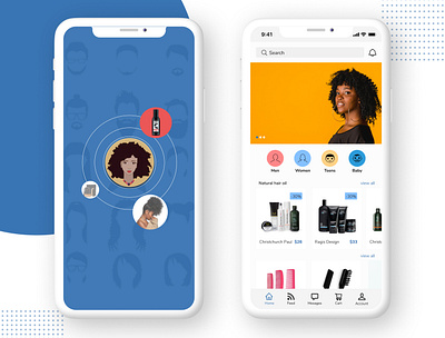 Natural hair Ecommerce store app design ecommerce ecommerce app ecommerce design mobile app mobile app design mobile ui ui uidesign