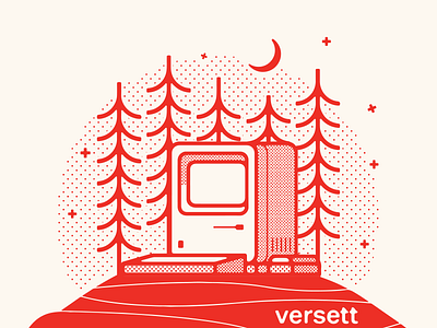 Versett - Mini Camp 2020 camp computer design forest illustration illustrator macintosh retro t shirt design t shirt illustration