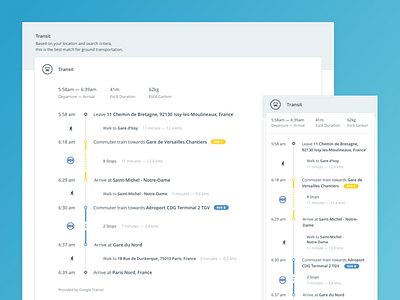 Public Transit Directions product design public transit transportation travel ux design web