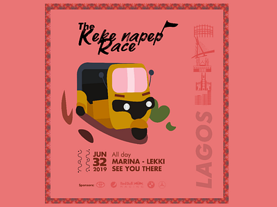 Keke-napep Race. graphicdesign illustration nigeria poster