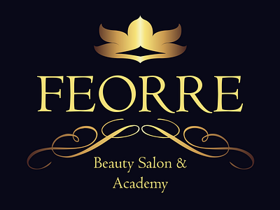 Logo of Beauty Salon Feorre branding design illustration logo typography