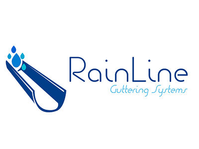 Rainline - Guttering Systems Logo branding design illustration logo typography