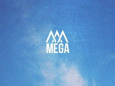 Mega logo new project template typographic