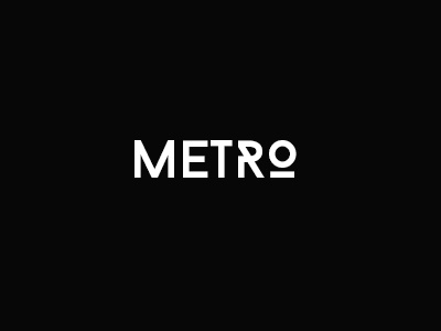 Metro - logo proposal agency branding identity logo metro metrothemes minimal modern typography white.black