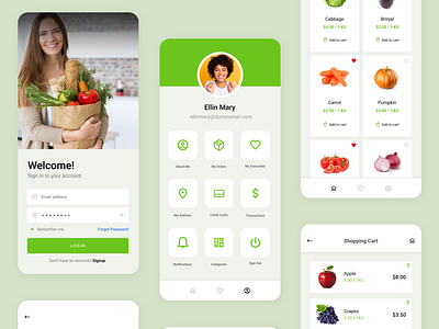 Juvizz Grocery App Concept Design