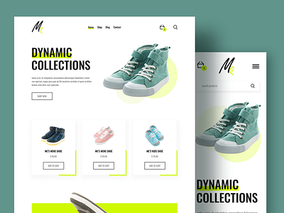 ME Casual Shoe Store Website Concept Design