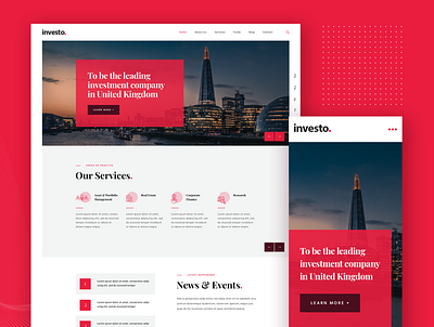Investo Agency Website Design adobe photoshop adobe photoshop cc design inspiration landingpage ui uidesign uidesigner uiux uiuxdesign userexperience userinterface ux uxdesign uxdesigner web webdesign website websitedesign webui