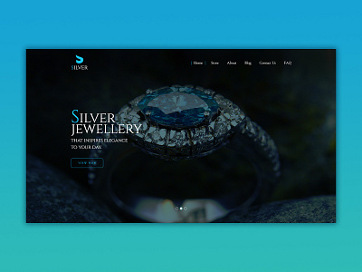 Silver Jewellery Homepage Design adobe photoshop adobe photoshop cc branding design graphic graphic design landing page landing page design landingpage logo logo design ui ui design uidesign web webdesign website website design