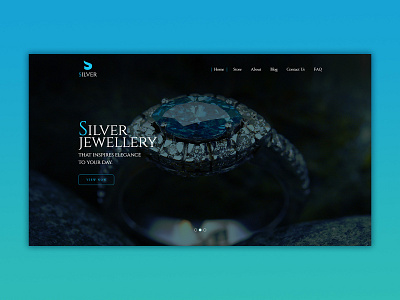 Silver Jewellery Homepage Design