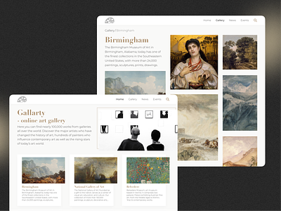 Art Galleries Website Design