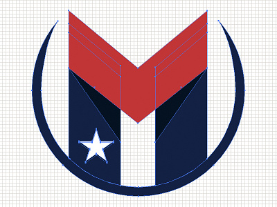 The Return of MericanMade america bold emblem grid identity logo m made star typeface vector