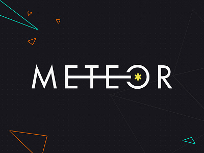 Meteor.com Identity branding futura identity logo meteor polygon space typography