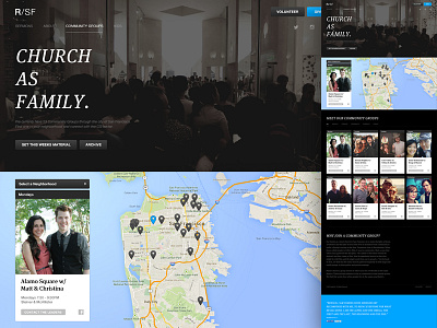 Reality SF - Community bible church community grid interface jesus map website