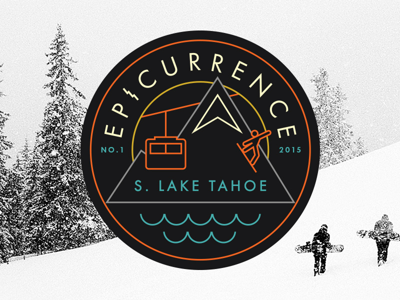 Epicurrence, the Non-Conference identity snowboarding tahoe badge patch ski epic conference logo brand