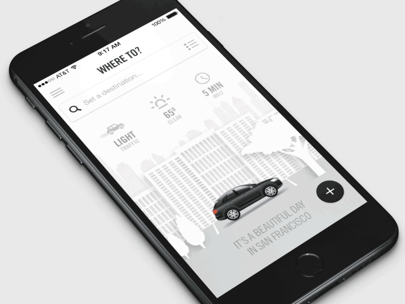 Daytime/Nighttime app car daytime interface iphone nighttime on demand parking ui valet