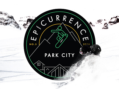 Announcing Epicurrence No.3 Park City, UT! adventure badge conference epicurrence event identity logo park city skiing snowboarding utah