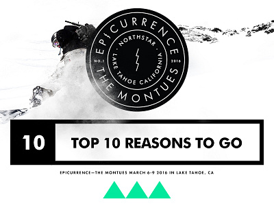 Top 10 Reasons to attend The Montues adventure badge conference event identity logo park city skiing snowboarding utah