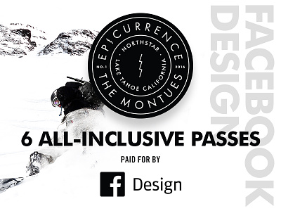 Facebook Design Giveaway conference event facebook giveaway mountains skiing snowboarding sponsor