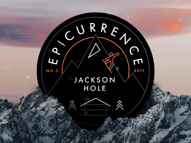 Epicurrence No.5 Jackson Hole, WY! badge branding conference epicurrence event identity logo mountains ski snow snowboarding