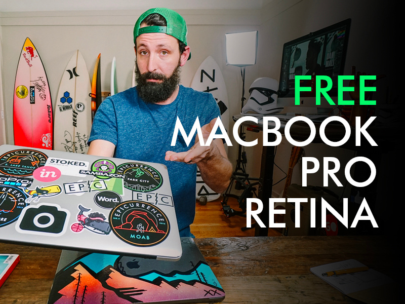 FREE MacBook Pro Retina plus software — take it stickers laptop macbook pro retina giveaway free