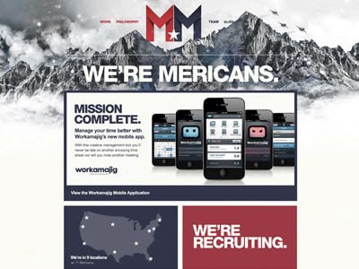 sneak peak at the new MericanMade site ui user interface website