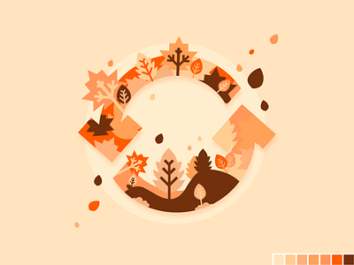 Seasons update - autumn color palette design illustration motion seasons