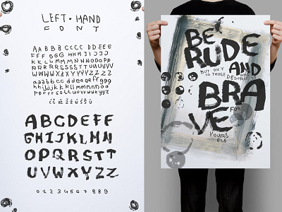 Left Hand | FONT design drawing experiment font graphic design typeface typography
