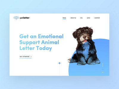 Emotional Support Animals design pets simple ui ux website