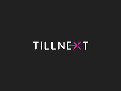 TILLNEXT Logo brand design gradient identity logo mark sign typography
