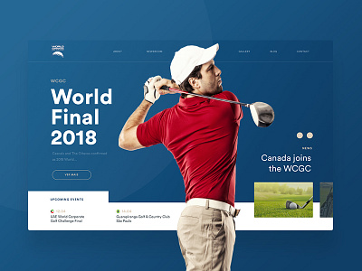 World Corporate Golf Challenge design golf interface layout portugal ui ux web webdesign website