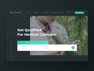 Doctor Frank - Medical Marijuana delivery doctor health inteface marijuana medical ui ux website weed