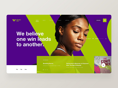 Women Win design girls interface layout ui ux web website win