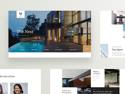 Real Estate Homepage design house inteface interface layout portugal realestate type ui ux web webdesign website