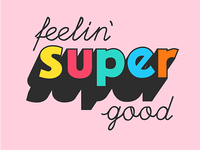 Super ai coloful colors design illustration lettering typography vector