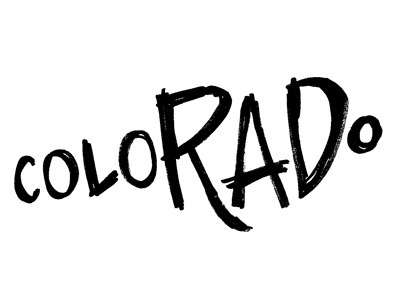 "Colorado" Typography black and white colorado handdone ink typography