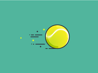 Saturday night doodles flat design illustration sports tennis