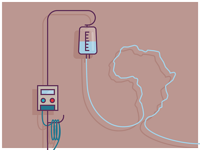 Remote Healthcare africa healthcare illustration