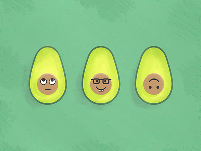 Today's 30 Minute Design Challenge "Avocado" avocado emoji illustration