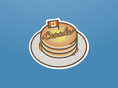 Canadian Pancakes yum pancakes canada illustration sticker