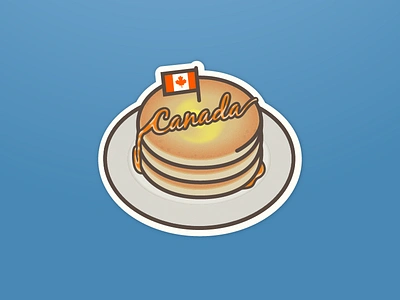 Canadian Pancakes canada illustration pancakes sticker yum