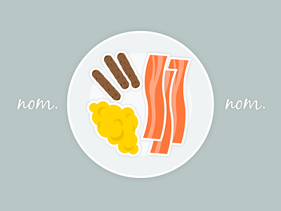 Dribbble Challenge — "The Perfect Breakfast" breakfast illustration material